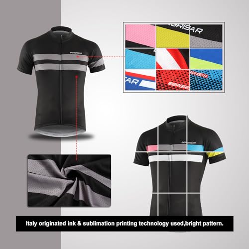 BERGRISAR Men's Cycling Jerseys Short Sleeves Bike Shirt - Image 3
