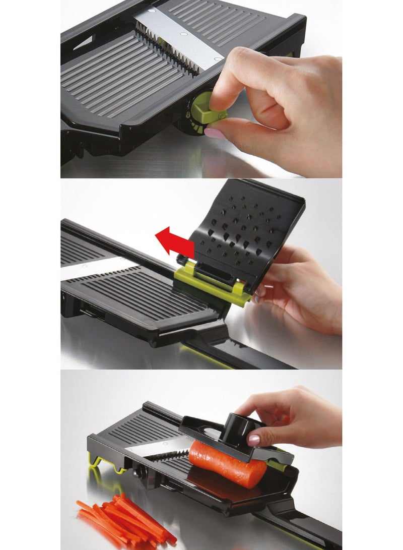 ibili Adjustable Mandolin Slicer with Handle, Professional Vegetable Cutter, Stainless Steel Blades, Multi Level Thickness Settings, Food Slicer for Carrots, Cucumbers, Potatoes, Onions, Easy Clean Kitchen Tool - Image 4