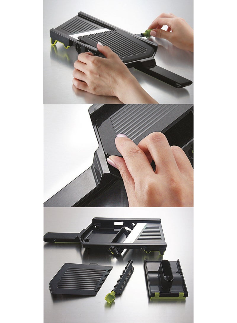 ibili Adjustable Mandolin Slicer with Handle, Professional Vegetable Cutter, Stainless Steel Blades, Multi Level Thickness Settings, Food Slicer for Carrots, Cucumbers, Potatoes, Onions, Easy Clean Kitchen Tool - Image 2