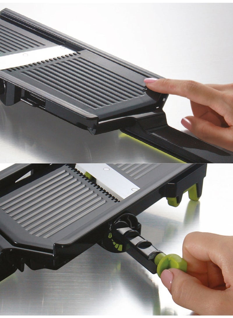 ibili Adjustable Mandolin Slicer with Handle, Professional Vegetable Cutter, Stainless Steel Blades, Multi Level Thickness Settings, Food Slicer for Carrots, Cucumbers, Potatoes, Onions, Easy Clean Kitchen Tool - Image 3