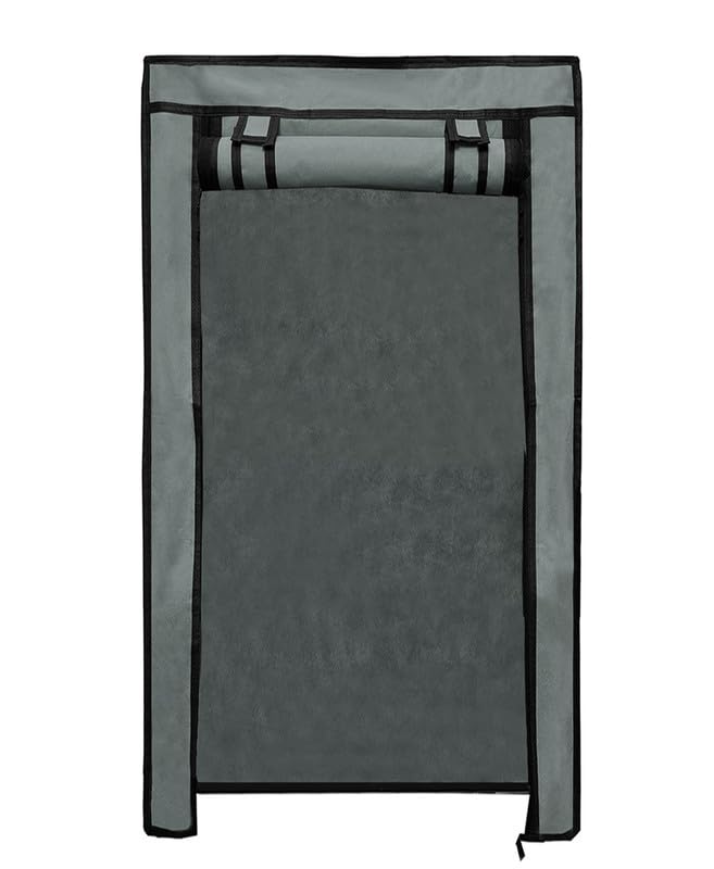 RAXON WORLD Cover for Shoe Rack Home Only for 6-Layer Portable Foldable Shoe Stand Non Woven Zipper Fabric Cover (Grey Color) - Image 2