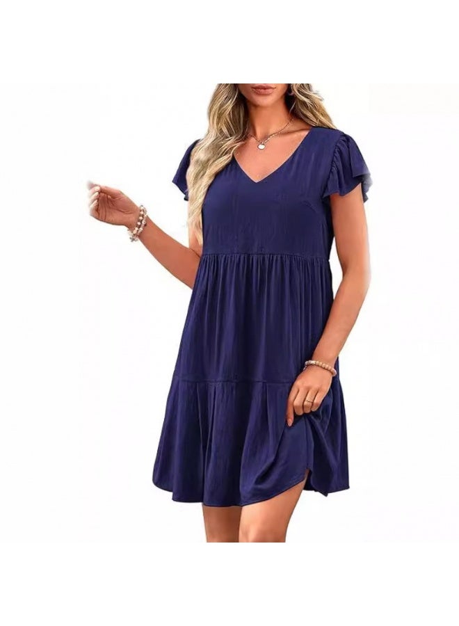 NIBEMINENT Women's Cross-Border European and American Casual Short Dress - Summer 2024  - Image 3