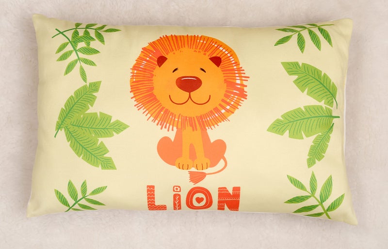 NEW COMERS NEW COMERS® Cotton Baby Pillow, TC-150/300 with Super Soft Imported Fabric, 1 Month to 5 Year Kids, Animal/Cartoon Prints, Kids Pillows for Sleep, Bed Set, Head Shaping, Neck Support-12x18-204  - Image 1