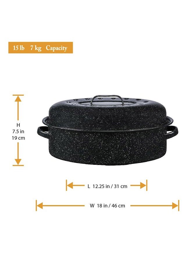 Granite Ware Covered Oval Roasters 0509 - Image 4