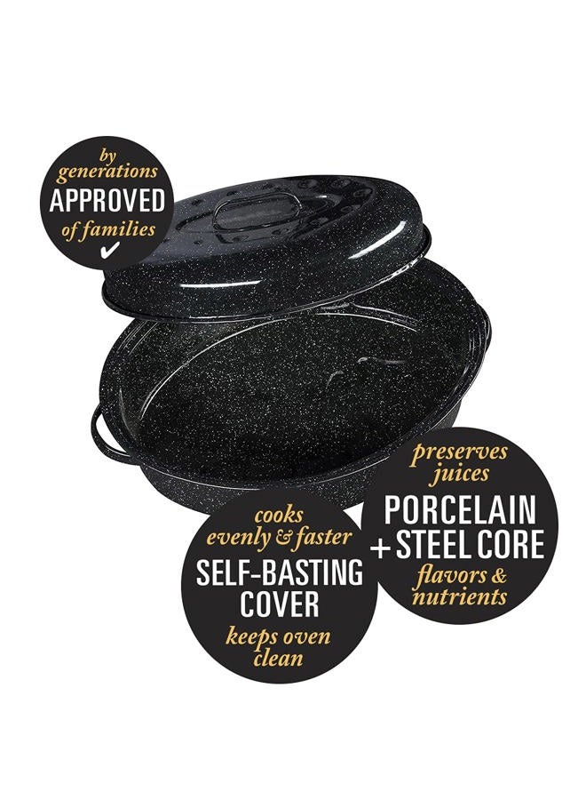 Granite Ware Covered Oval Roasters 0509 - Image 3