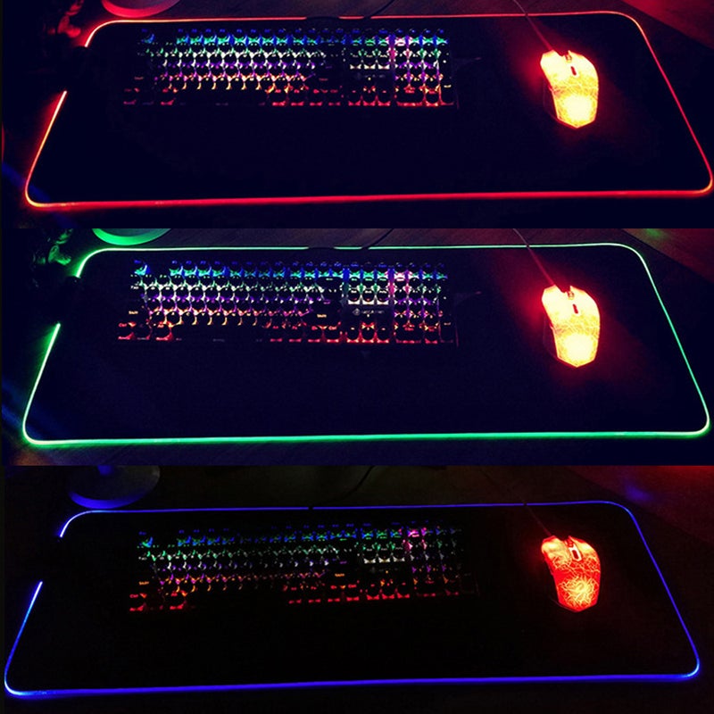 RGB Luminous Pad Luminous Pad LED RGB Gaming Pad Large Pad Gamer Led Computer Mousepad Big Mat with Backlight Carpet For keyboard Desk - Image 5