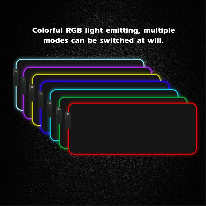 RGB Luminous Pad Luminous Pad LED RGB Gaming Pad Large Pad Gamer Led Computer Mousepad Big Mat with Backlight Carpet For keyboard Desk - Image 3