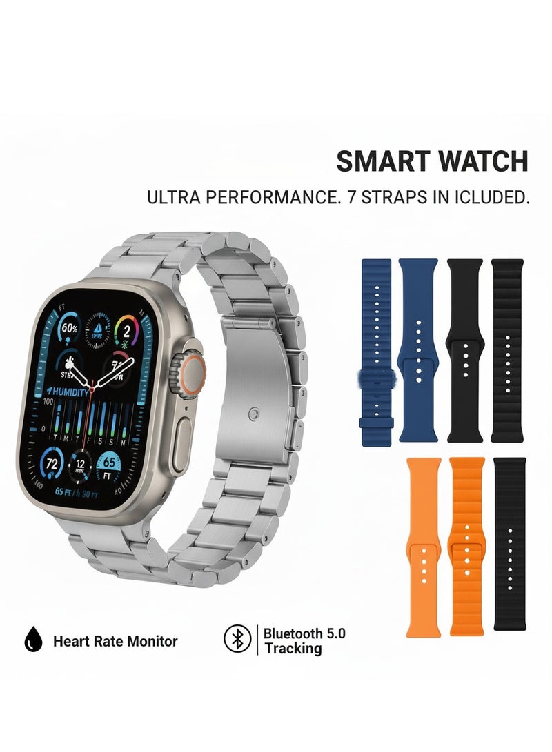 Smart Watch Ultra3 Health Fitness Tracker Sport Watch 49MM-Multicolour - Image 1