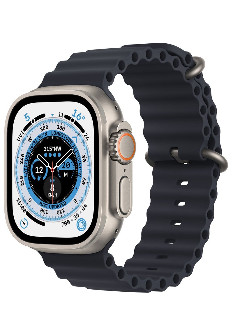 micro speed - Smart Watch HW99 Health Fitness Tracker Sport Watch 49MM-Blue - Image 1