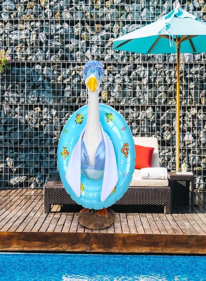 Cutecrop Bikini Goose Outfit Clothes for 23" High Cement or Plastic Goose Lawn Summer Swimming Clothing Porch Garden Costume - Image 2