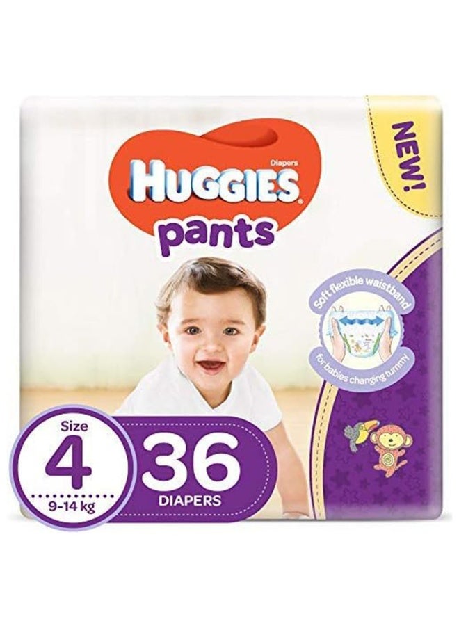 HUGGIES Baby Diaper Pants, Size 4, 9-14Kg, Pack of 36’s