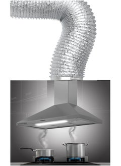 Shams Kitchen Chimney or Heater & Hobby Chimney Cooker - Flexible Aluminum Thermal Extendable - for Kitchen Hood Bathroom Air Conditioner Length (10 Meter 5 Inch Hobby Hose (Only 10m))  - Image 1