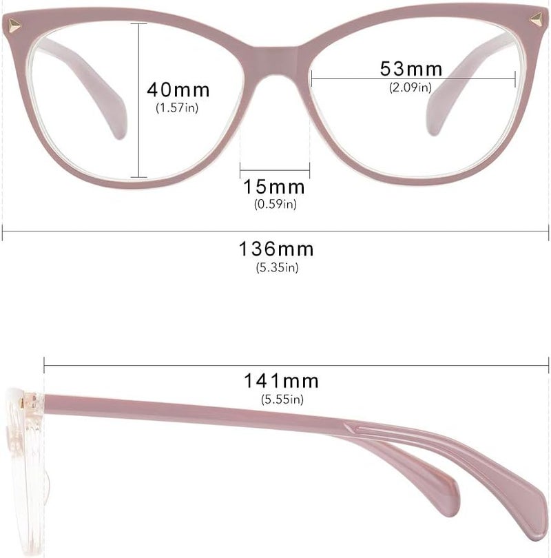 MEETSUN Non Prescription Glasses Frames For Women，Retro Cateye Fake Eyeglasses HD Clear Lens - Image 5