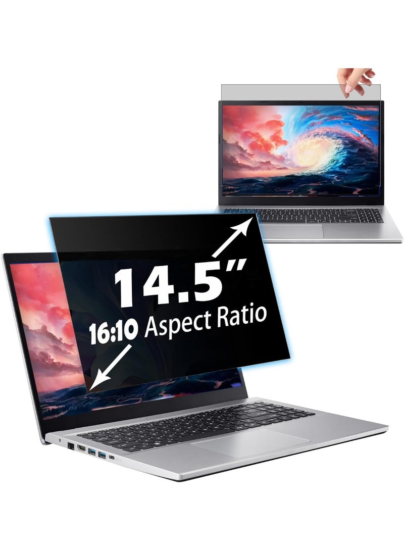 14.5 Inch Laptop Privacy Screen for 16:10 Monitors, Anti-Spying, Anti-Glare, Blue Light Filter, Removable Privacy Shield for Lenovo, Dell, HP, Acer, ASUS, Huawei and Other Laptops - Image 3