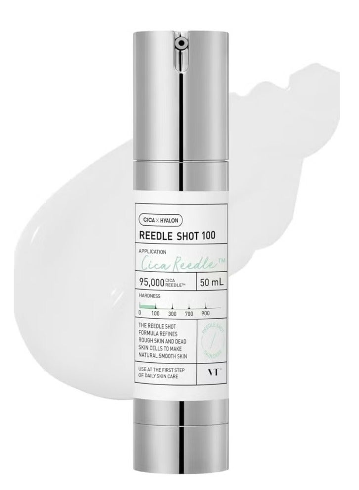 VT COSMETICS CICA Reedle Shot 100 Essence | Daily Face Essence for Soft Skin, Centella Complex, Hyaluronic Acid, Green Propolis Extract for All Skin Types 50ml - Image 1