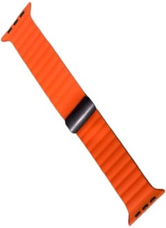Magnetic Strap for HK8 pro max ultra watch, Soft Silicone Sport Strap for Men Women Compatible with HK8 pro max ultra watch - Orange