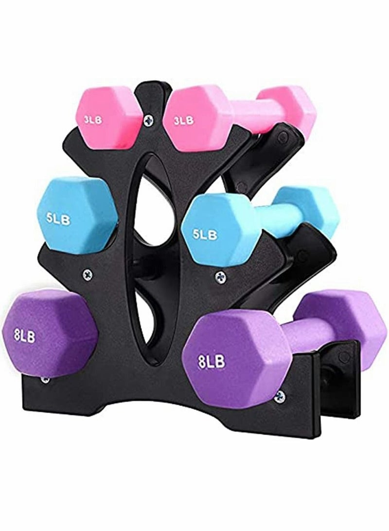 Captaintech Dumbbell Rack Stand, 3 Tier Dumbbells Weights Handle Hand Weight Tower, Holds 30 Pounds(Without Dumbbells) - Image 1