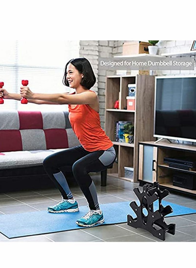 Captaintech Dumbbell Rack Stand, 3 Tier Dumbbells Weights Handle Hand Weight Tower, Holds 30 Pounds(Without Dumbbells) - Image 2