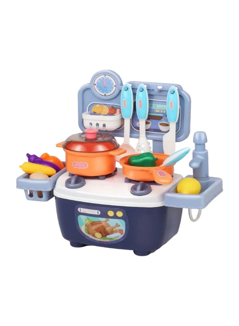 Whynot Little Hands Mini Kitchen Set for Kids – Pretend Play Cooking Toy with Utensils & Accessories – Multicolor - Image 1