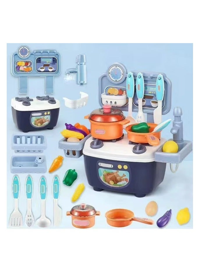 Whynot Little Hands Mini Kitchen Set for Kids – Pretend Play Cooking Toy with Utensils & Accessories – Multicolor - Image 3