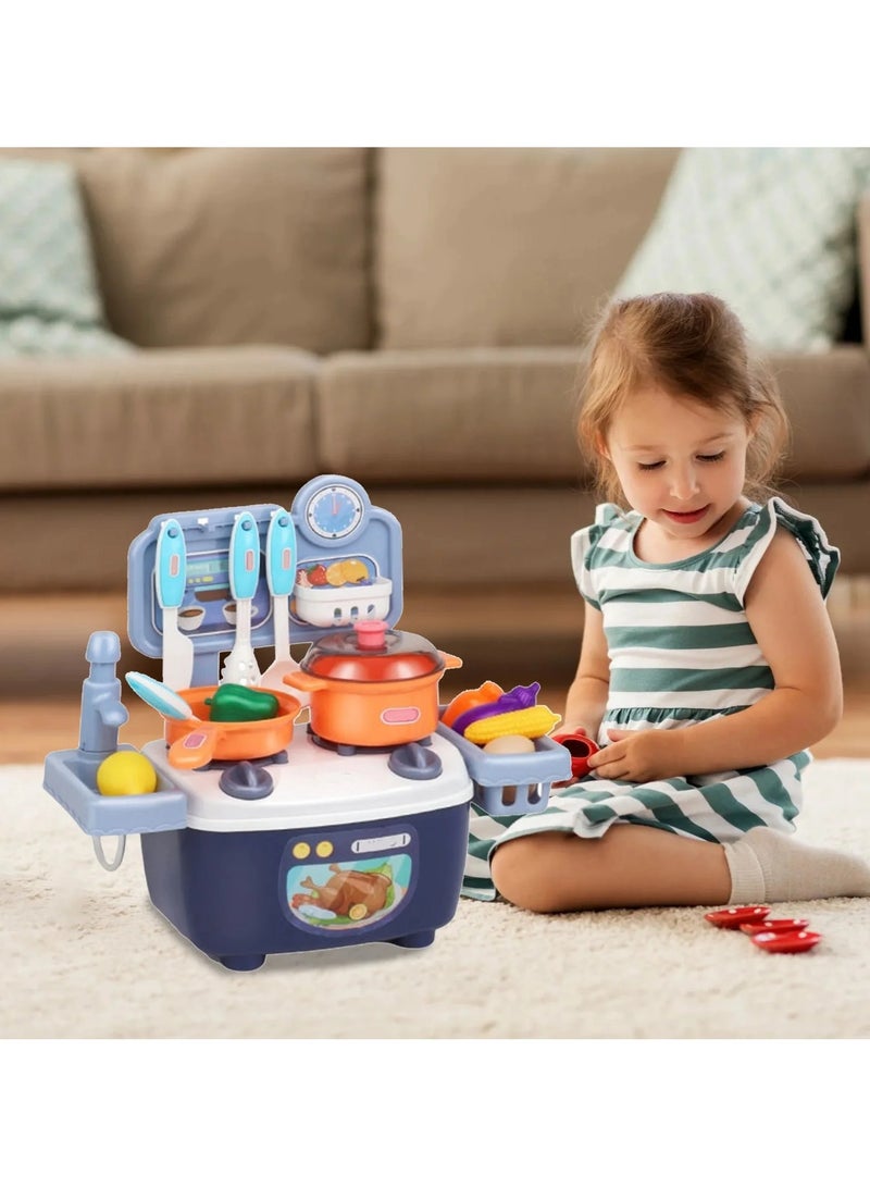 Whynot Little Hands Mini Kitchen Set for Kids – Pretend Play Cooking Toy with Utensils & Accessories – Multicolor - Image 5