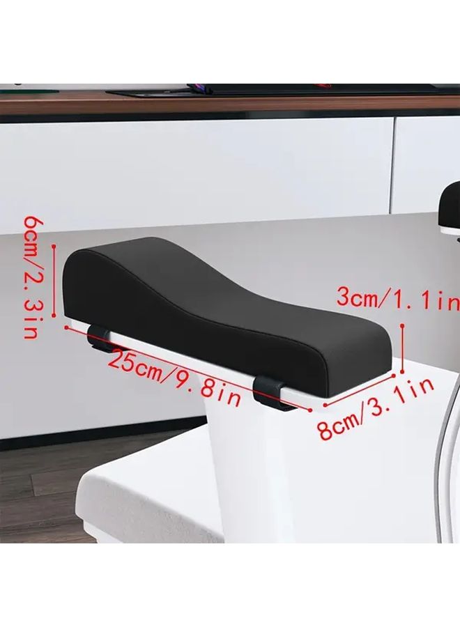 Adjustable Soft Cushioned Office Chair Armrest Pads Black Heavy Duty Fiber - Image 5