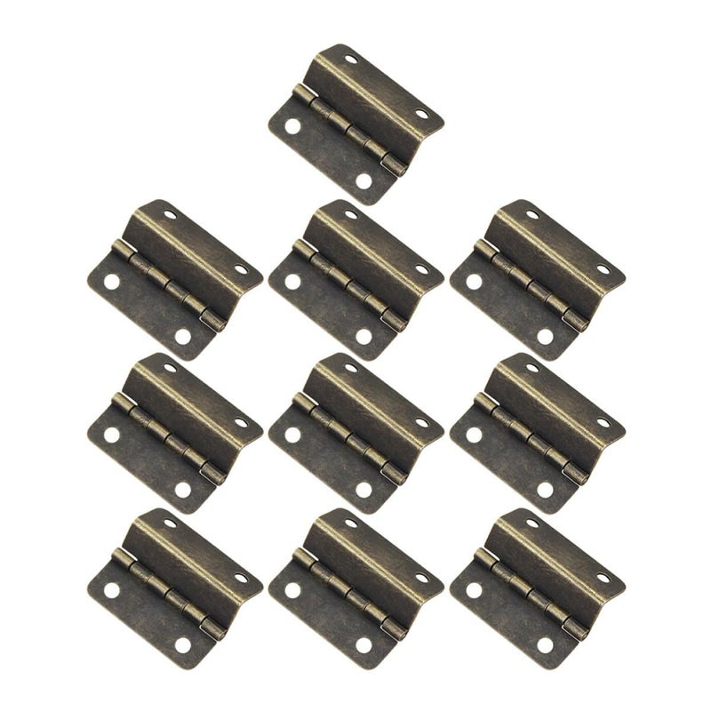 10pcs 3 Fold Right Angle Metal Hinges 4 Holes for Kitchen Cabinet Furniture - Image 2