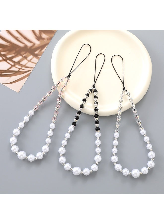 NIBEMINENT Super Cute Beaded Phone Charm – Trendy Phone Chain Wrist Strap, Shining Beads Chain Lanyard for Cell Phone - Image 2