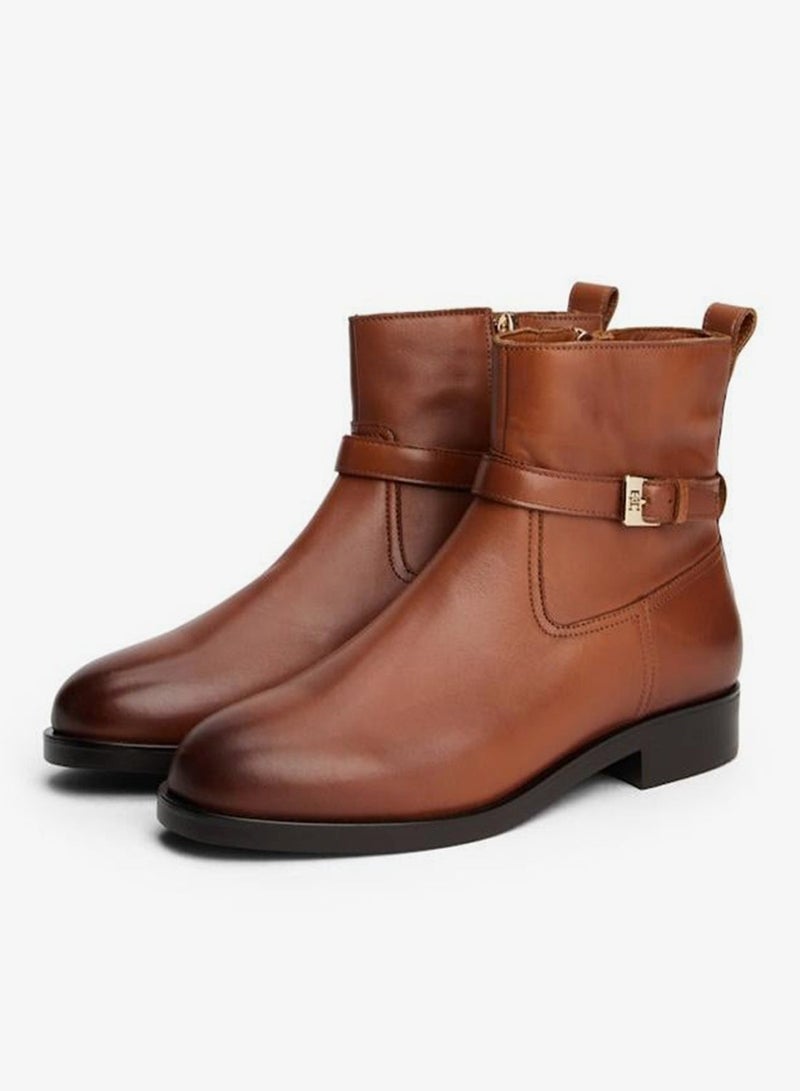 TOMMY HILFIGER buckle riding leather bootie - Image 3