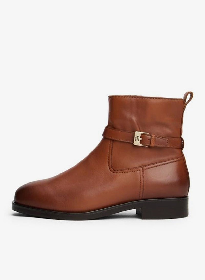 TOMMY HILFIGER buckle riding leather bootie - Image 2