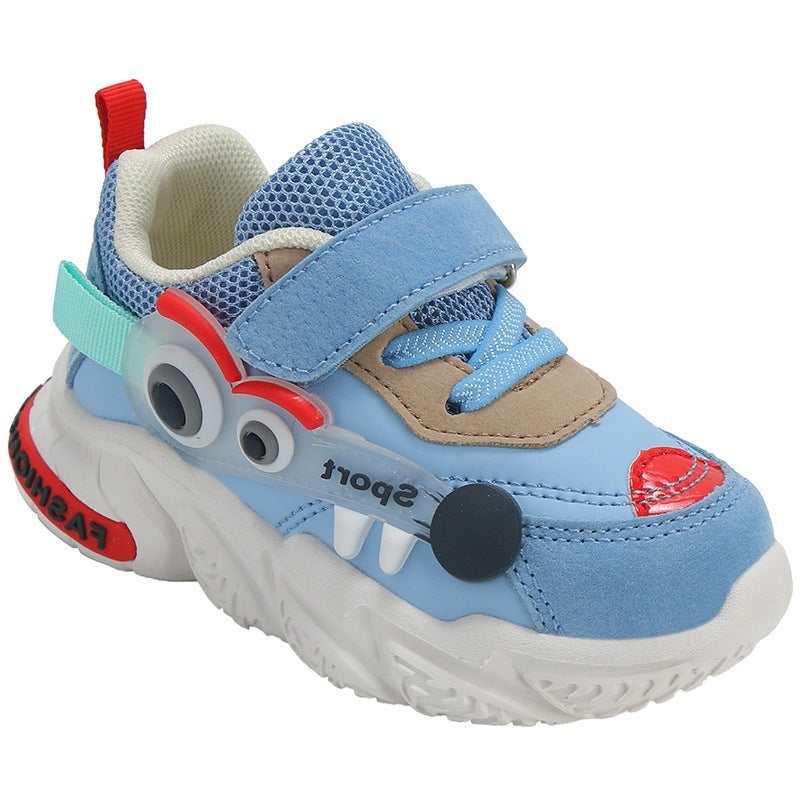 Jinjiang Factory Girls' Shoes Children'S Sports Shoes Girls' Toddler Shoes Soft Bottom Children'S Leather Surface Two Cotton Machine - Image 1