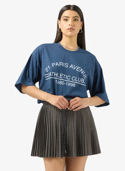 Ginger Oversize Varsity Graphic T-Shirt