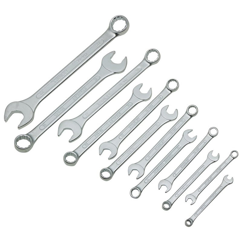 Stanley STANLEY 70964E 12Piece Chrome Vanadium Steel Combination Spanner Set with MaxiDrive System Anti  - Image 3