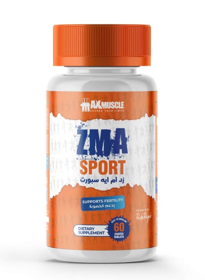 Organic Nation Max Muscle ZMA Sport 60 Coated Tablets - Image 1