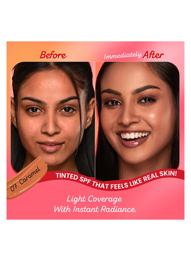 Dot & Key Strawberry Dew Tinted Sunscreen SPF 50+ Pa++++ - 07 Caramel | Protection Against UA/UB | Broad Spectrum, Water & Sweat resistant | For All Skin Types | 50ml - Image 2