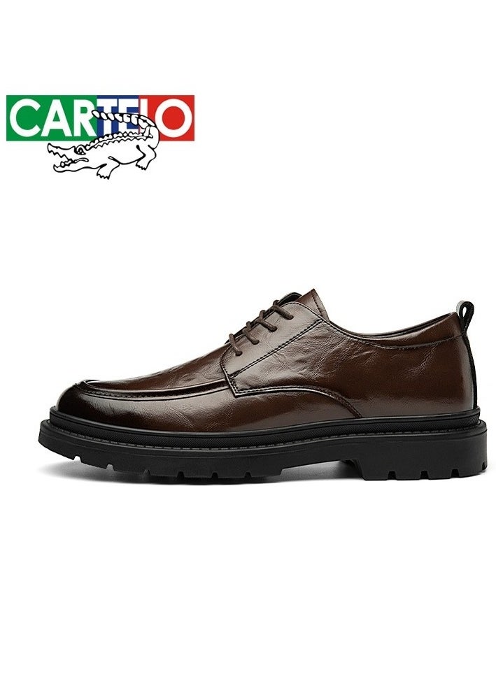 CARTELO Men's Leather Shoes, Business Casual Shoes  - Image 1
