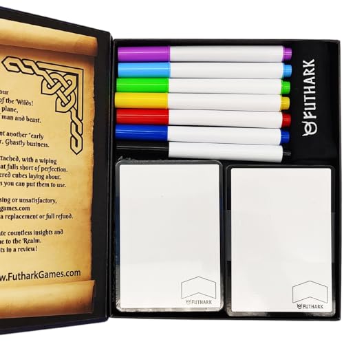 Futhark MTG Dry Erase Tokens Set 60 Reversible DoubleSided Token Cards MultiColor Markers Universal Proxy for Magic The Gathering MTG Accessories - Image 1