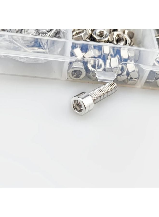 880 قطعة مجموعة أجهزة رأس الكأس بسداسي داخلي مسامير M2 M3 M4 M5 صواميل حلقات علبة منظِّم - Image 3