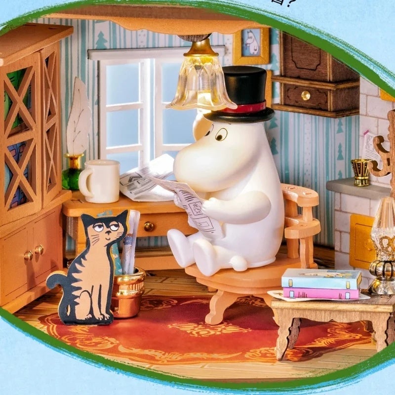 رولايف مجموعة مكعبات بناء Rolife New Moomin House Series Building Blocks Sniff and Little My Assembly Model Toys Desktop Decorations Gifts, DA011 9873118 - Image 5