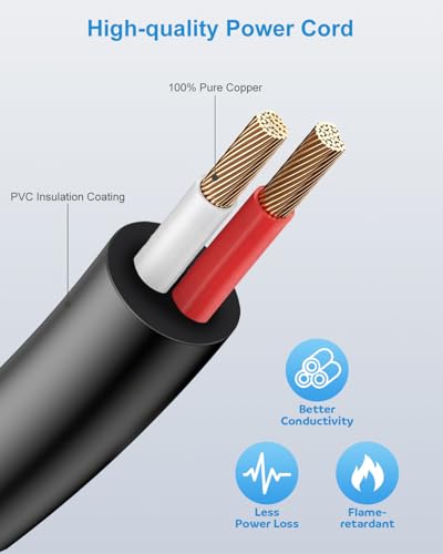 ALITOVE 24 Volt Power Supply 2A 48W 24V Transformer Power Cord AC to DC Adapter 100-240V to 24V 2 Amp 1500mA 1A Converter 5.5x2.5mm for LED Strip Light CCTV Camera DC Pump, 6.2FT - Image 5