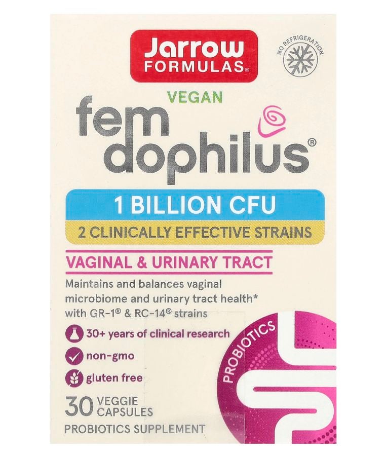 jarrow formulas Vegan Fem Dophilus® 1 Billion CFU 30 Veggie Capsules