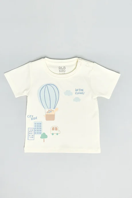 أر أند بي Appliqued T-Shirt & Shorts Set