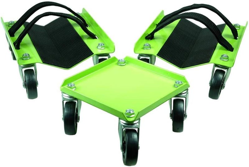KASTFORCE Snowmobile Dolly Heavy Duty Carries up to 1500 lbs (682 kg) V-Slide with 2.5” Nylon Swivel Casters Rubber Pad Protecting Skis and 2 Pairs of Heavy Duty Straps Firmly Attaching on Skis KF2014 - Image 1