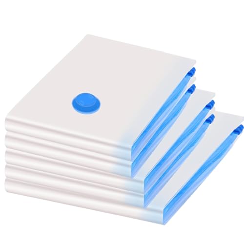 HSR 3 Pack Space Saver Vacuum Storage Bags for Clothing Travel, Vacuum Seal Compression Bags for Clothes, Packing, Luggage, Blankets, Comforters and Pillows (Without Pump) - Image 1