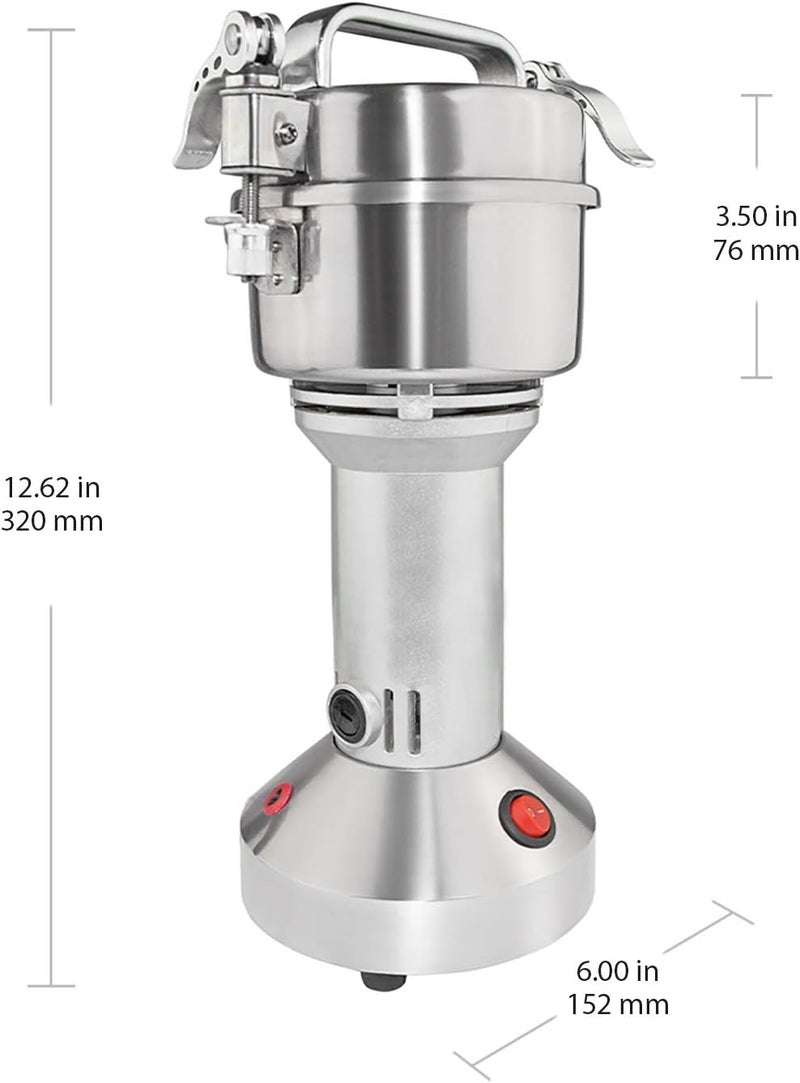 SENVIL Grain Mill Grinder for Home Use – Stainless Steel Electric Flour Mill – Compact Swing Type – Grinds Wheat, Rice, Spices, Herbs – 110V 100g Grinder for Kitchen Cooking & Baking Prep - Image 2