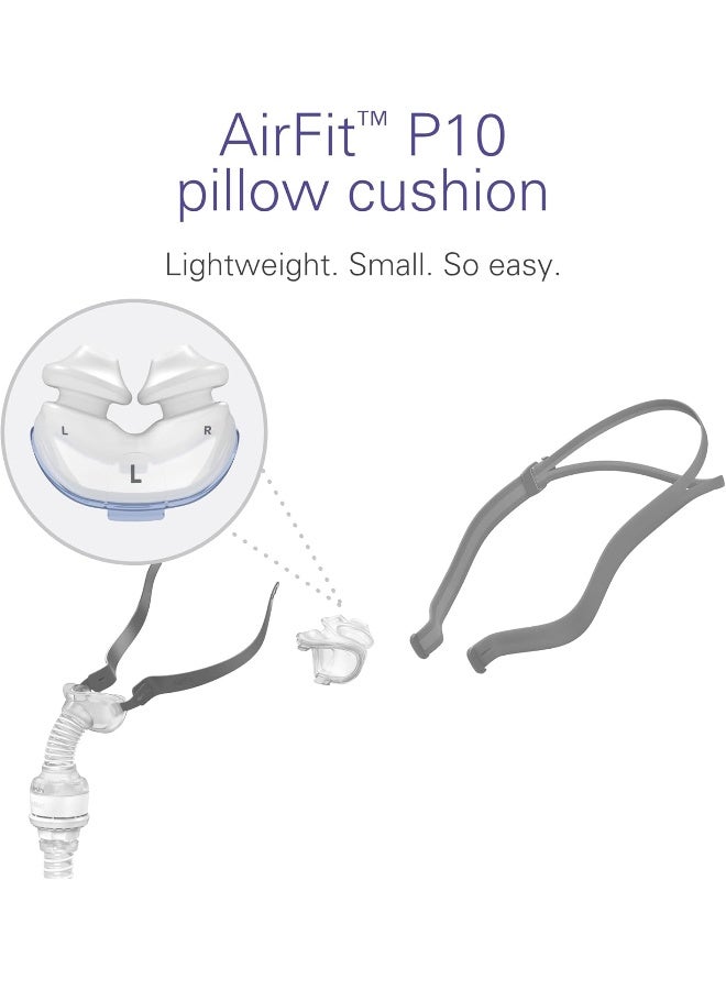 Resmed P10 Nasal Pillow Cushion - Replacement Silicone Cpap Mask Cushion - Frame System & Headgear Not Included - Premium Cpap Accessory - Large - Image 2