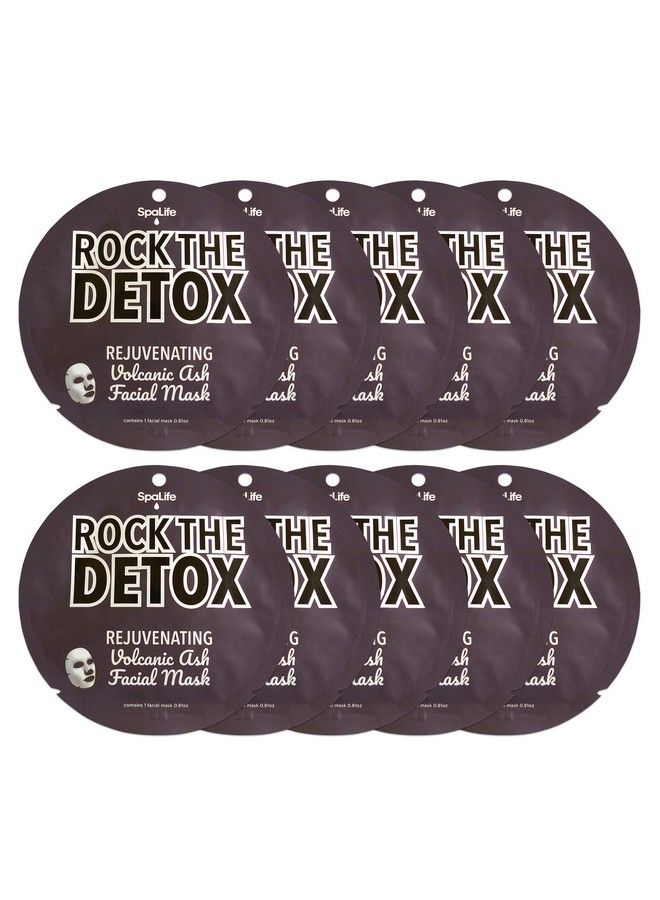 SpaLife Rock The Detox Rejuvenating Volcanic Ash Facial Mask 10 Count - Image 1