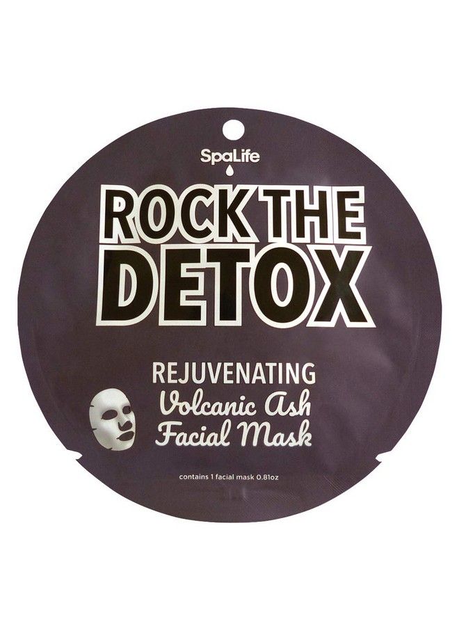SpaLife Rock The Detox Rejuvenating Volcanic Ash Facial Mask 10 Count - Image 3