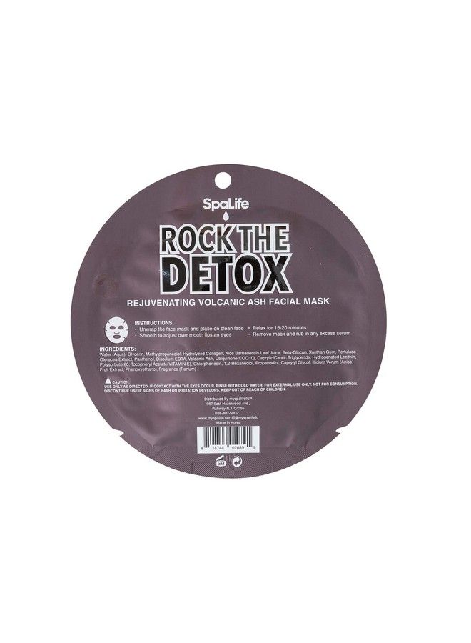 SpaLife Rock The Detox Rejuvenating Volcanic Ash Facial Mask 10 Count - Image 4