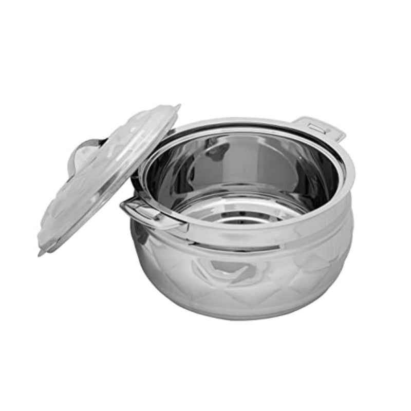 STAINLESS STEEL NEW DIAMOND HOTPOT 2.5 LITERS SILVER COLOUR - Image 2